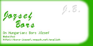 jozsef bors business card